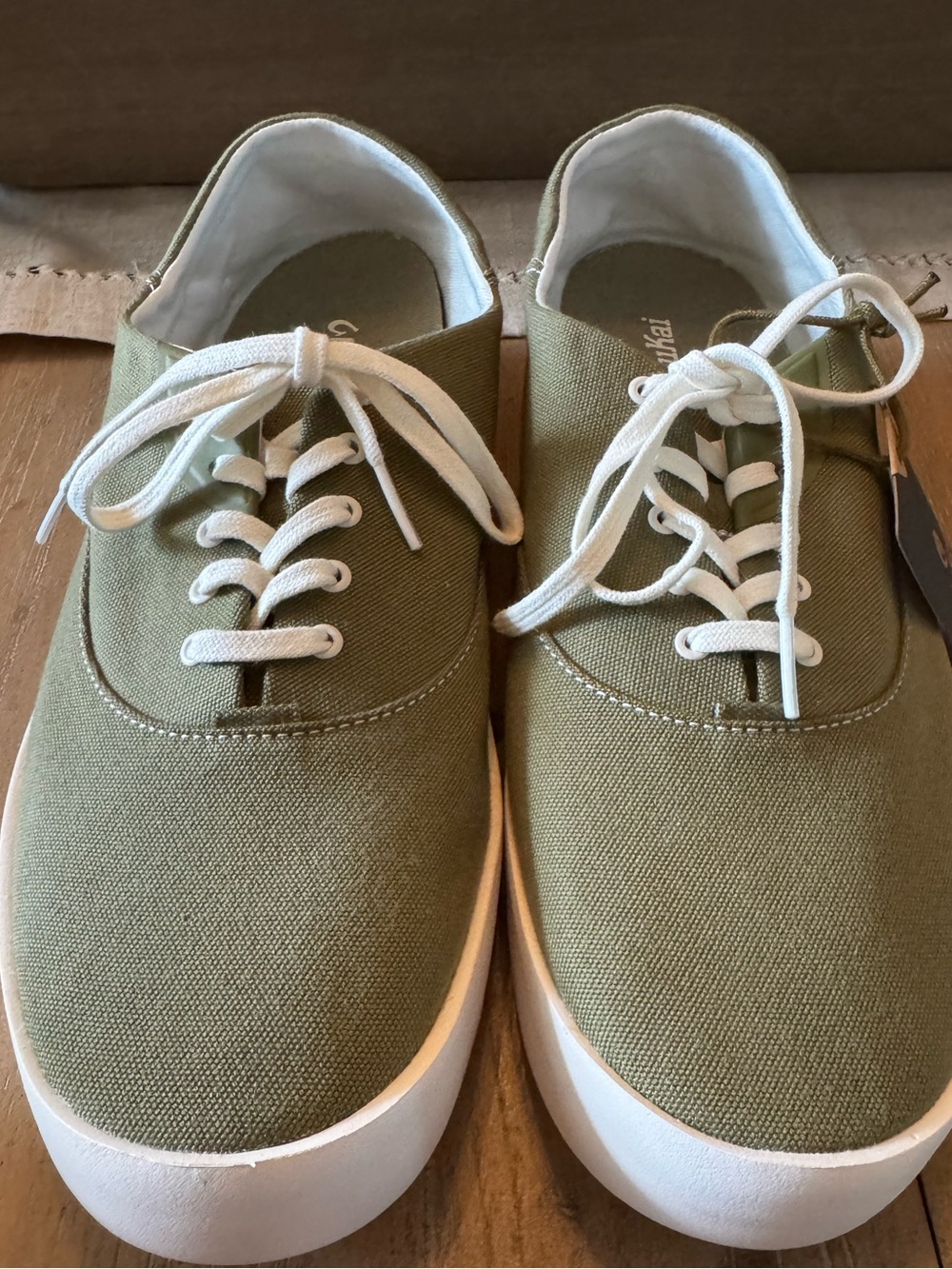 OluKai Tradewinds Everyday Lace-Up Sneakers Desert Moss Green, NWT Men’s Size 12 - Picture 9 of 13